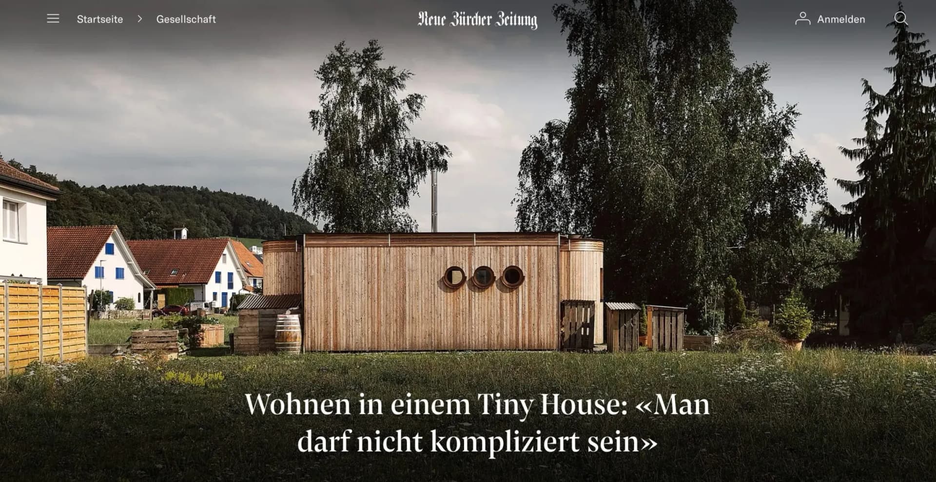 Bericht in der NZZ über das Leben in einem Tiny House